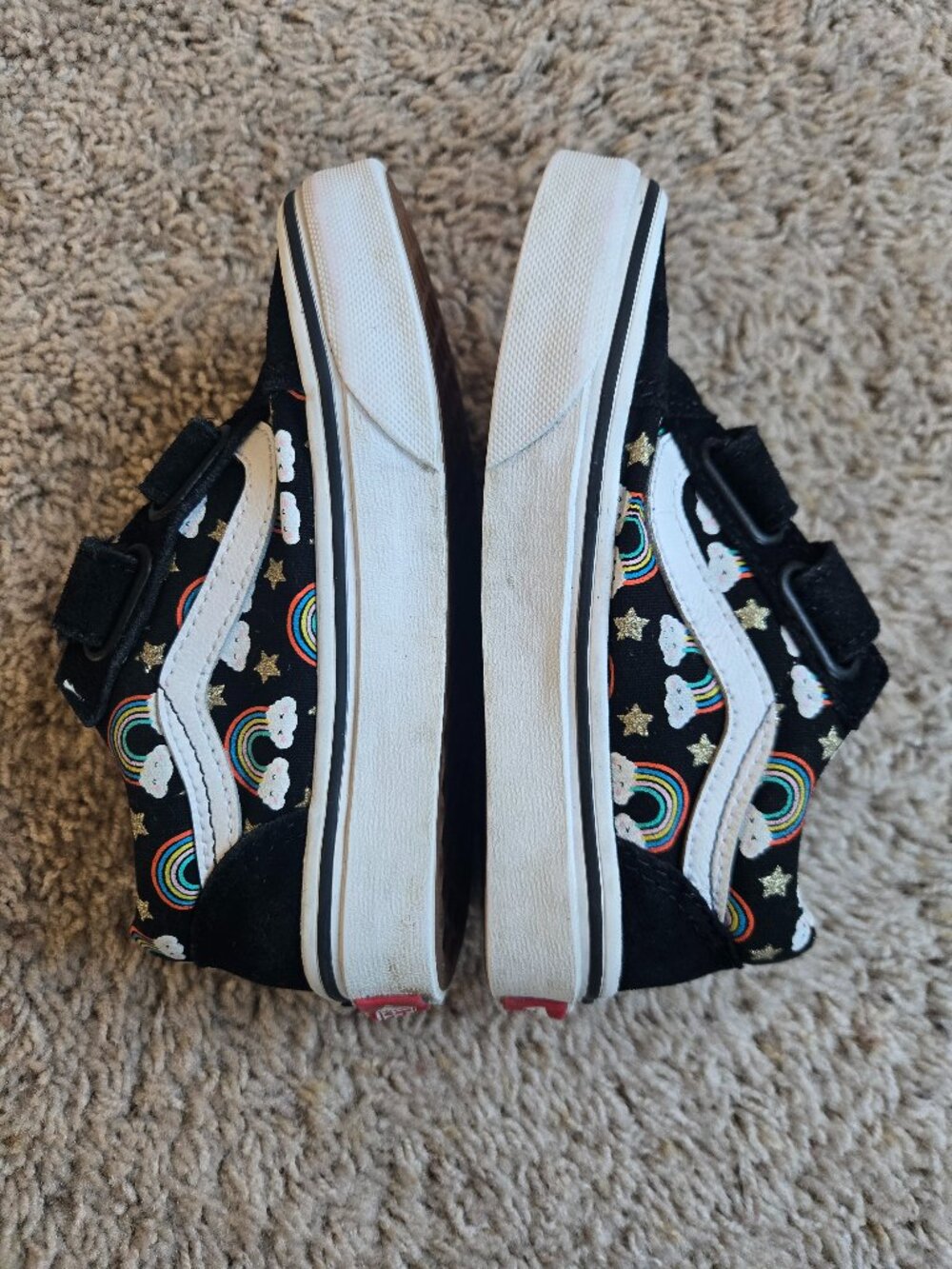 Vans Rainbow Cloud Star Sneakers Black/Multi Little Kid/Toddler US Size 11
